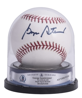 George Steinbrenner Signed MLB Baseball (Beckett, Steiner)